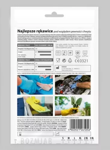 Antypoślizgowe Rękawice Nitrylowe Grippaz - L - niebieskie