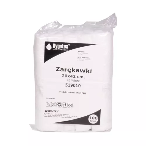 Zarękawki 20x42 cm białe PE