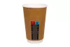 Kubek papierowy 2-warstwowy brązowo-biały 400 ml śr. 90 mm (z logo żółw)