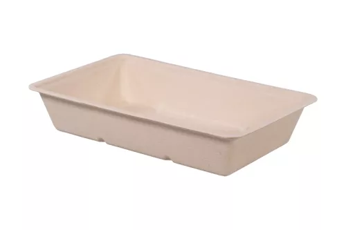 Tacka z pulpy trzcinowej eco natural 118x188x36 mm Great To Go , Bioware
