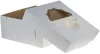 Kartonik na tort 32x32x14 cm biało-brązowy (spód)
