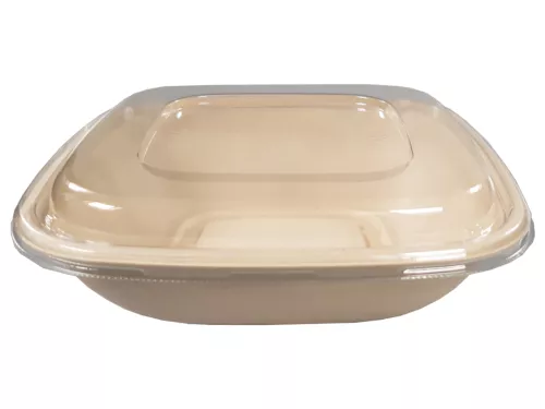 Miska kraft kwadratowa z pulpy 216x216x61 mm 1500 ml