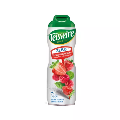 Syrop MALINA, TRUSKAWKA BEZ CUKRU Teisseire 0,6L bidon stalowy