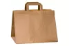 Torba papierowa klockowa 320x220x245 mm brązowa eco/kraft uchwyt płaski - polecane do Sushi