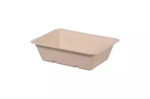 Tacka z pulpy trzcinowej eco natural 92x122x36 mm Great To Go , Bioware