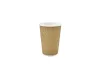Kubek papierowy fala natural 2-warstwowy 200 ml śr.80 mm (z logo żółw)