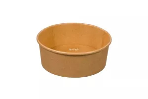 Wieczko PET do pojemnika sałatkowego kraft 1100 ml śr. 166 mm