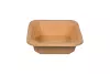 Papierowy pojemnik sałatkowy Stretto™ 300 ml kwadratowy kraft 125x125x35 mm