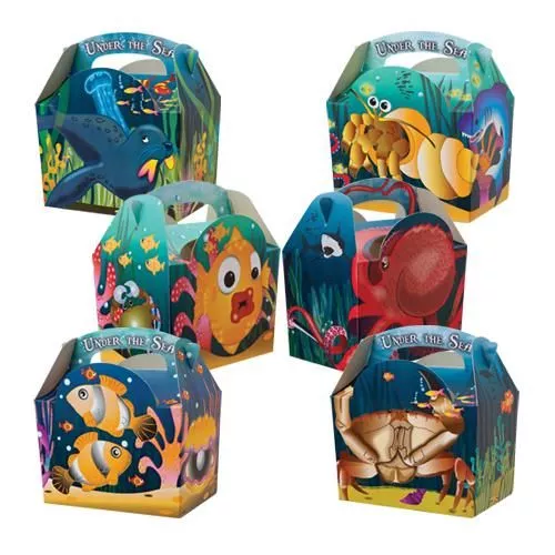 Pudełko z rączką MEAL BOX podwodny świat 152x100x102 mm
