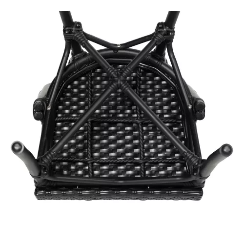 Krzesło ogrodowe CALAIS kremowe, aluminiowa rama, rattan syntetyczny
