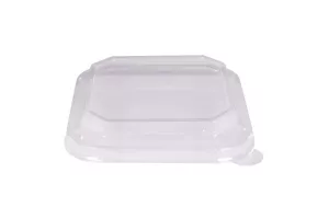 Papierowy pojemnik sałatkowy Stretto™ 400 ml kwadratowy kraft 143x143x35 mm