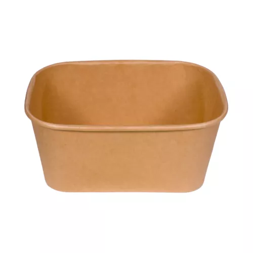 Pojemnik sałatkowy papierowy 1000 ml prostokątny kraft