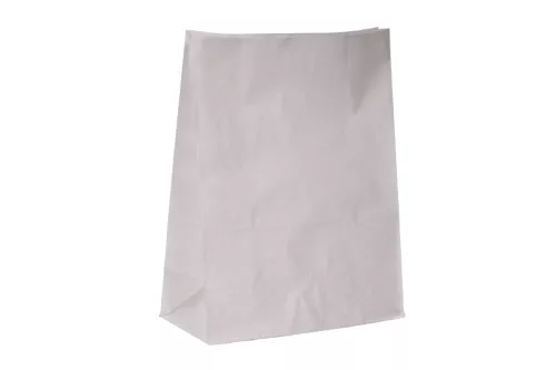 Torba papierowa klockowa biała 220x105x280 mm bez uchwytu
