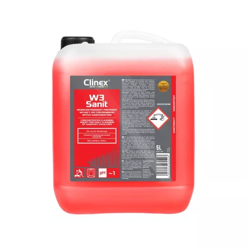 Clinex W3 Sanit 5L Skoncentrowany preparat myjący do codziennego mycia sanitariatów