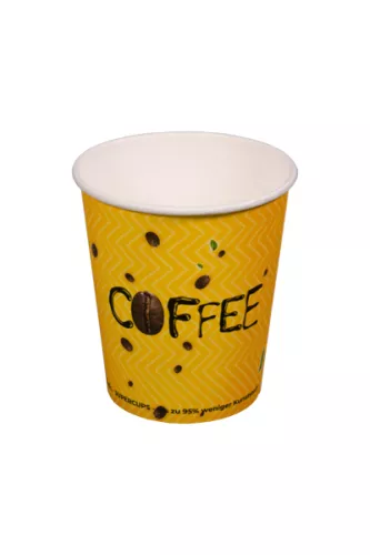 Kubek papierowy 1-warstwowy coffee & tea 200ml/9 oz śr. 80 mm (z logo żółw)
