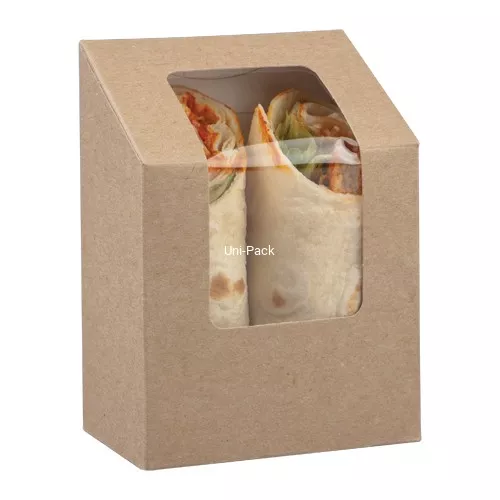 Pudełko na tortillę TS5 brązowe 90 x 50 x 90/121mm, take away
