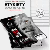 ETYKIETY UNIWERSALNE EMERSON, 64X33.8MM, 100 ARKUSZY, BIAŁY A24 (2400 ETYKIET)