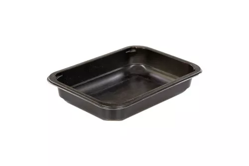 Pojemnik obiadowy 187x137x36mm 650ml NIEDZIELONY MEDIUM gładki czarny (W1/601)