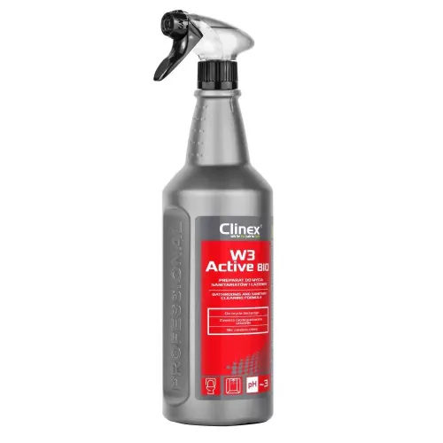 Preparat do mycia sanitariatów i łazienek Clinex W3 Active BIO 1L