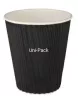 KUBEK PAPIEROWY  CZARNY RIPPLE WRAP A40 (500) 300 ML ŚR. 90 MM WYS 110 MM