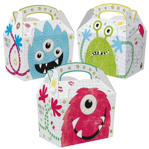 Pudełko z rączką MEAL BOX monster party 152x100x102 mm