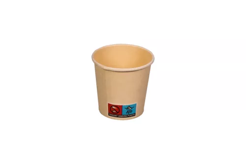 Kubek BIO papier z bambusa + PLA kompostowalny 100 ml śr. 62 mm