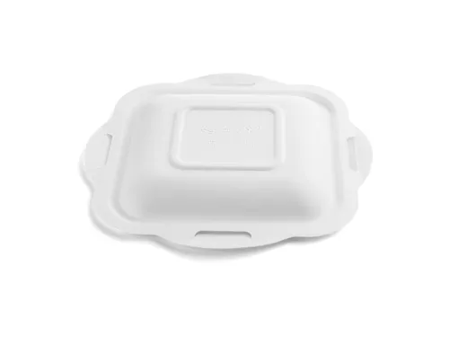 Pojemnik 1-komorowy z pulpy trzcinowej seria V4, 22oz/650ml 195x180x43mm, kompostowalny