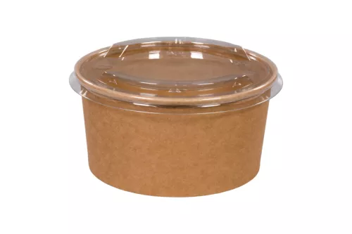 Wieczko PET do poj. sałatkowego kraft 500/750/1000 ml śr. 149 mm