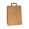 Torba papierowa klockowa 320x160x400 mm brązowa eko/kraft uchwyt płaski