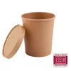 Pojemnik papierowy do zupy brązowy 900ml DO MIKROFALI