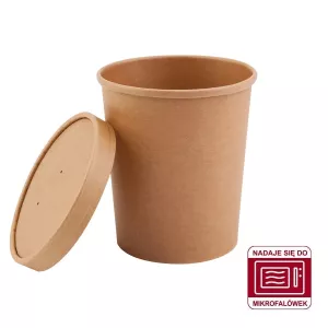 Pokrywka do pojemnika na zupę 750ml i 900 ml brązowa