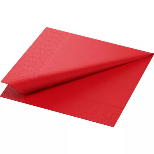 Serwetka czerwona 2w 33x33cm w składce 1/4 (Duni 180384)