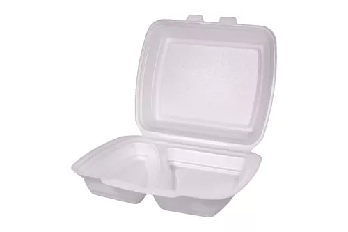 Menu Box 2-dzielny biały styropianowy