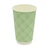 Kubek papierowy 2-warstwowy 'Kołderka' 400 ml śr. 90 mm ZIELONY (z logo żółw)