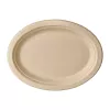 TALERZ OWALNY Z TRZCINY CUKROWEJ NATURAL 26 CM (10*50)