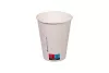 Kubek papierowy premium 300ml śr. 90 mm 1-warstwowy biały (z logo żółw)