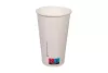 Kubek papierowy premium 400ml śr. 90 mm 1-warstwowy biały (z logo żółw)