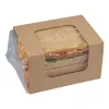 Prostokątne opakowanie na kanapki karton+folia 120x353mm