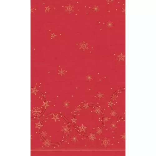 Obrus świąteczny Dunicel® 138 x 220 cm Star Shine Red (Duni 202828)