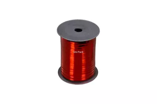 Wstążka czerwona PP metaliczna 5mm/250y (228m)