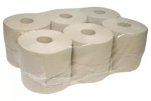 Papier toaletowy 1W 180m duża rolka, szary, makulatura