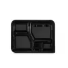 Opakowanie na sushi 5-komorowe / lunch box,  266x199x33+20 mm (HPJ8306) komplet
