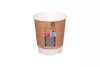 Kubek papierowy kraft GREEN LEAF 2-warstwowy 200 ml (z logo żółw)
