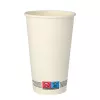 Kubek papierowy 1-warstwowy biały 400ml śr. 90 mm (z logo żółw)