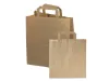Torba papierowa klockowa 220x110x310 mm brązowa eco/kraft uchwyt płaski