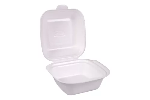 Hamburger box 135x135x75 mm biały styropianowy