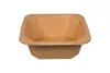 Papierowy pojemnik sałatkowy Stretto™ 750 ml kwadratowy kraft 154x154x54 mm