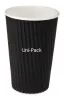 KUBEK PAPIEROWY CZARNY RIPPLE WRAP A25 (500) 400 ML ŚR 90 MM WYS 136 MM