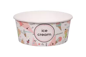 Wieczko wypukłe szczelne do pojemników 350ml na lody i desery śr.120mm