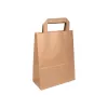 Torba papierowa klockowa brązowa eco/kraft 180x85x230 mm uchwyt płaski